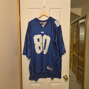 Reebok New York Giants Jeremy Shockey 80 NFL Equipment Jersey Blue Mens 2XL
